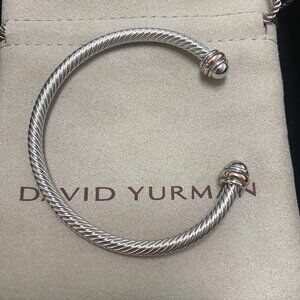 David Yurman Silver and Gold Cable Bracelet